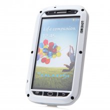 LOVE MEI Shockproof Waterproof Aluminum Metal Case For Samsung Galaxy S4 i9500 White