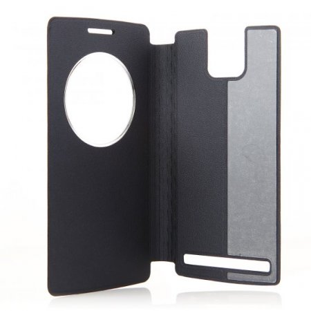 Original Leather Flip Cover Case for THL 2015 Smartphone Black