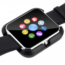 Zeblaze Rover Smart Watch Toughened OGS Panel MTK2501 BT Premium Leather Strap Silver