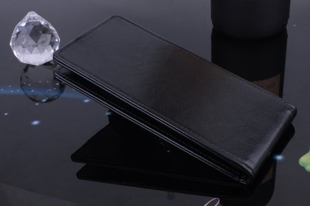 Leather Flip Cover Stand Case for DOOGEE DG900 Smartphone Black