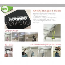 Garage wall hook heavy duty outdoor camping RV Motorhome box Awning accessories S Hooks for hanger