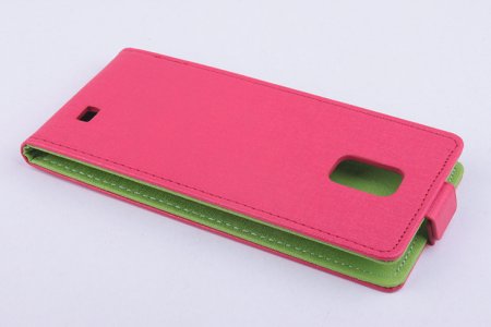 Leather Flip Cover Stand Case for DOOGEE DG310 Smartphone Rose