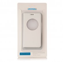 Original Protective Case S-View Flip Cover for DOOGEE Iron Bone DG750 Smartphone White