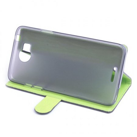 Leather Flip Contract Color Cover Case Protect Case Stand for InFocus M530 Black