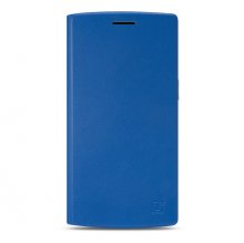 Original PU Leather Flip Cover Stand Case for Oneplus One Cellphone Blue