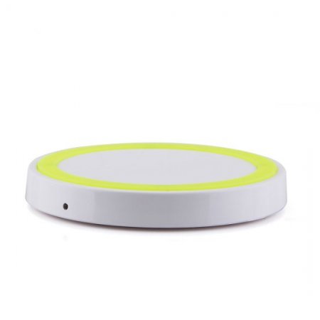 Q5 Portable Mini Wireless Charger Pad for Qi Compliant Devices Yellow&White