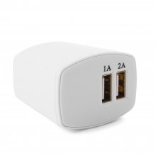 Dual USB 2.1A 10W AC Travel Wall Charger for iPhone iPad Smartphone White