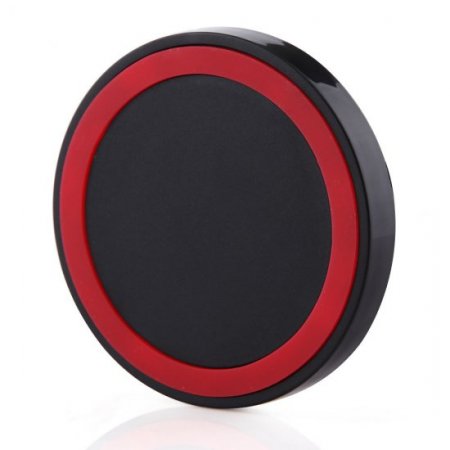 Q5 Portable Mini Wireless Charger Pad for Qi Compliant Devices Red&Black