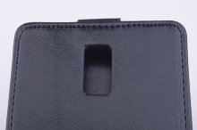 Leather Flip Cover Stand Case for DOOGEE DG580 Smartphone Black