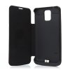 3800mAh Flip Leather Battery Case Cover Power Bank for Samsung Galaxy S5 Black