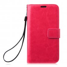 Fashion Multifunctional Pocket Style PU Leather Stand Case for Samsung Galaxy S5 Rose