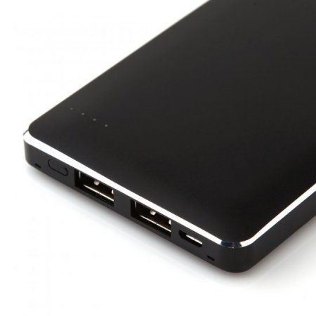 IHT P-12 12000mAh Dual USB Power Bank for iPhone iPad Smartphone Black