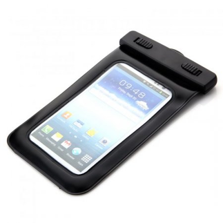 Durable Sealed Waterproof Phone Bag Underwater Back Cover Case Black