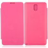 Portable Leather Flip Case Cover for Samsung Galaxy Note III Rose