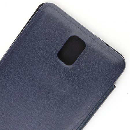 Portable Leather Flip Case Cover for Samsung Galaxy Note III Dark Blue