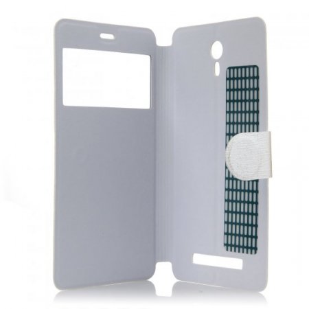 Quality Flip Cover Case Stand Case Magnet Closure for JIAYU S3 Smartphone White