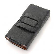 Magnetic Closure Protective Leather Case Cover for Samsung i9082 Black