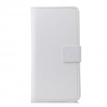 Fashion Leather Flip Case Cover for iNew V8 Smartphone White