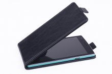 Leather Flip Cover Stand Case for Elephone G4 Smartphone Black