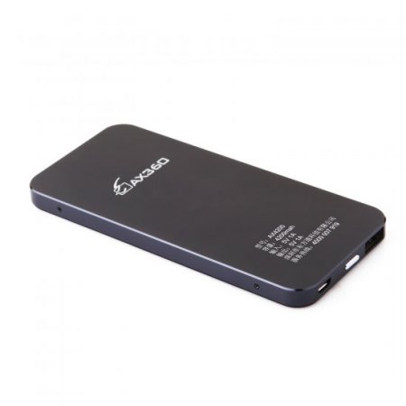 AX360 4200mAh Smartphone Style USB Power Bank for iPhone Smartphone Black