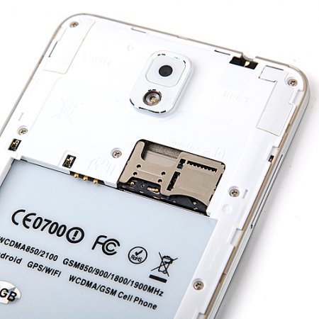 N3 Smartphone Android 4.2 MTK6589 Quad Core 5.7 Inch 1GB 8GB IPS HD Screen- White