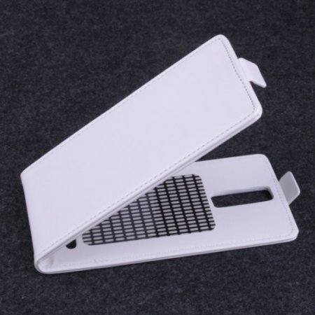 Leather Flip Cover Stand Case for Elephone G6 Smartphone White