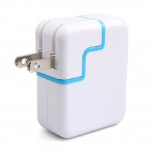 Dual USB 3.1A 17W FAST AC Travel Wall Charger for Apple iPad Air Blue