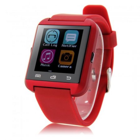 U Watch U8 Plus Smart Bluetooth Watch 1.44" Screen for iOS & Android Smartphones Red