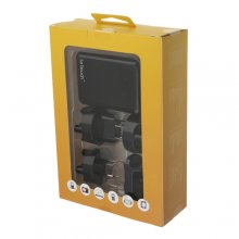 Le touch Four USB AC Adapter Travel Charger for iPhone iPad Tablet PC