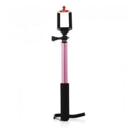 iht Mini Monopod Selfie Handheld Monopod Stick for iOS and Android Pink