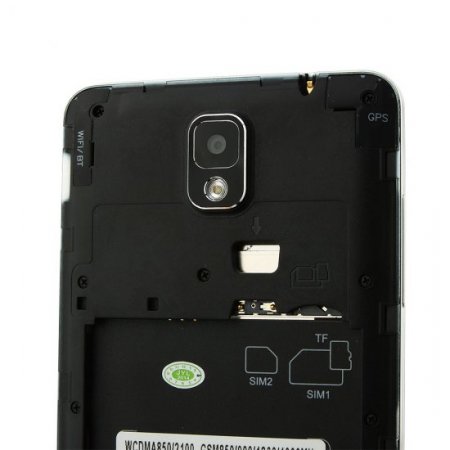 N9000 Smartphone MTK6582 1GB 8GB 5.7 Inch IPS Screen 3G OTG Gesture Sensing - Black