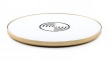 UP5 Portable Round Qi Wireless Charging Transmitter with LED Indicator 5W Gold