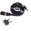 Le touch iComsta 3-in-1 USB Combo Sync and Charge Cable for iPhone iPad Smart Devices- Black