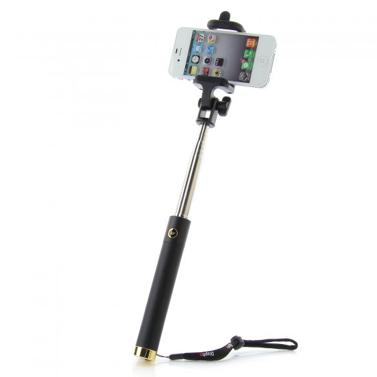 Dispho Original Bluetooth Selfie Stick Integrated Foldable Smart Shooting Aid Gold