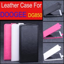 Protective PU Leather Flip Case for DOOGEE DG580 Smartphone Black
