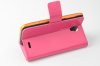 Protective PU Leather Flip Case for Cubot S222 Smartphone Rosy