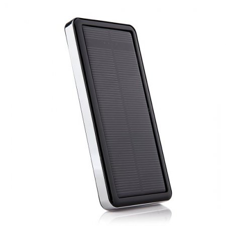 12800mAh Power Bank Solar Charger for iPad iPhone Smartphone Black