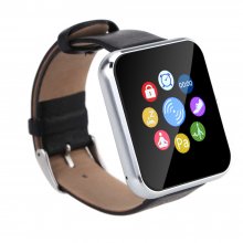 Zeblaze Rover Smart Watch Toughened OGS Panel MTK2501 BT Premium Leather Strap Silver