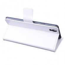 Leather Flip Cover Case Stand for Elephone G7 Smartphone White