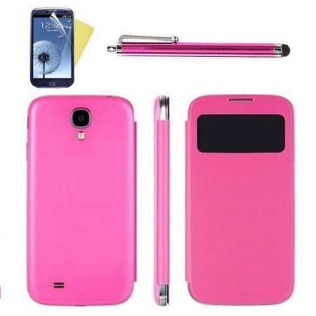 New Flip PU Leather Case Cover Smart Wake View For SAMSUNG GALAXY S4 S IV i9500