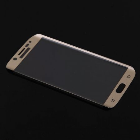 0.4mm Screen Printing Tempered Glass Screen Protector for SAMSUNG S6 Edge Gold