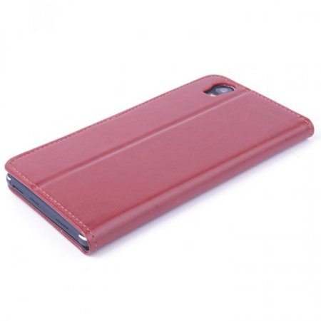 Leather Flip Cover Case Stand for Elephone G7 Smartphone Brown