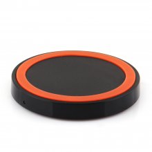 Q5 Portable Mini Wireless Charger Pad for Qi Compliant Devices Orange&Black