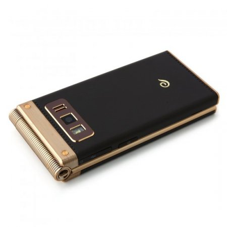 OTIUM W2014 Flip Phone Dual Touch Screen Android 4.2 MTK6572 GPS 3.0 Inch- Gold