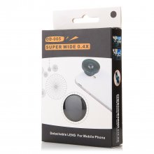 OD-005 Super Wide 0.4X Detachable Lens for Digital Camera & Smartphone Black