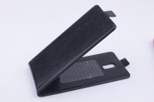 Leather Flip Cover Stand Case for DOOGEE DG580 Smartphone Black