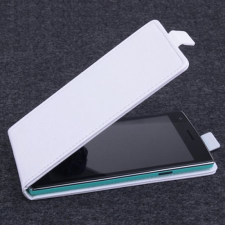 Leather Flip Cover Stand Case for Elephone G4 Smartphone White