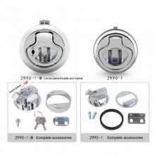 RV mini Stainless Steel Cabinet Door Handle Lock Flush Pull Slam Latch Mount Hatch Lift With Lock Keys​​​​​​​