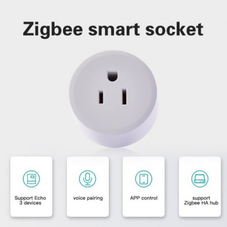 Zigbee Smart socket,Mini Smart Plug,Works with Alexa & Google Assistant,Remote and voice control,Hub Required,4-pack