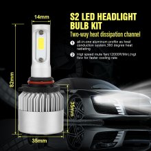 9006 LED Headlight Bulbs, 6500K 8000 Lumens Extremely Super Bright HB4 COB LED Chips Conversion Kit,Xenon White